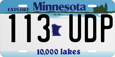 MN license plate 113UDP