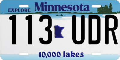 MN license plate 113UDR