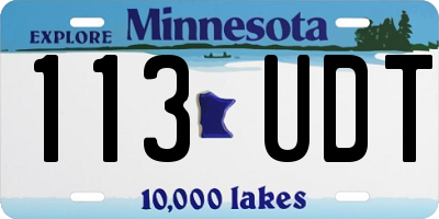 MN license plate 113UDT