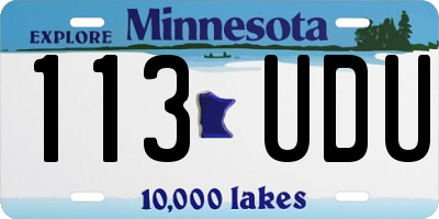 MN license plate 113UDU