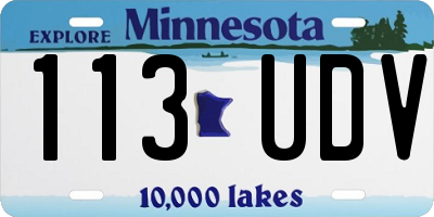 MN license plate 113UDV