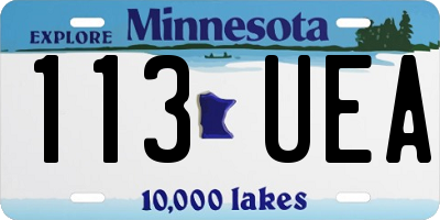 MN license plate 113UEA