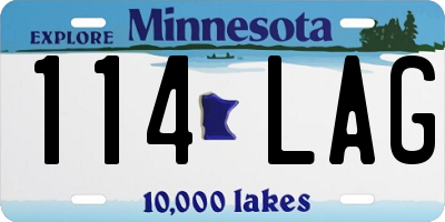 MN license plate 114LAG