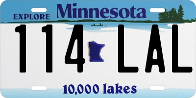 MN license plate 114LAL