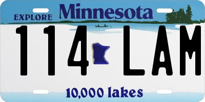 MN license plate 114LAM