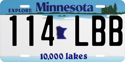MN license plate 114LBB