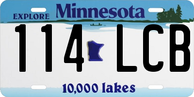 MN license plate 114LCB