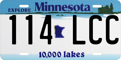 MN license plate 114LCC