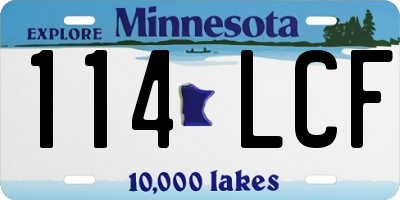 MN license plate 114LCF