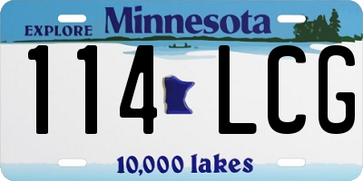 MN license plate 114LCG