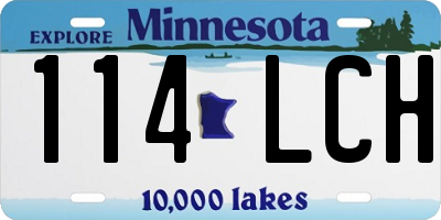 MN license plate 114LCH