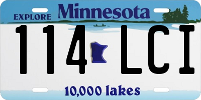 MN license plate 114LCI