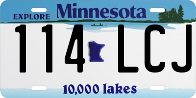 MN license plate 114LCJ