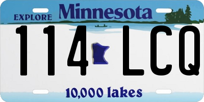 MN license plate 114LCQ