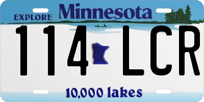 MN license plate 114LCR
