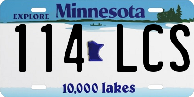 MN license plate 114LCS