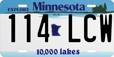 MN license plate 114LCW