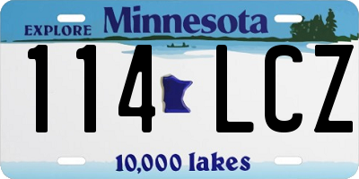 MN license plate 114LCZ