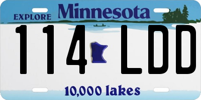 MN license plate 114LDD