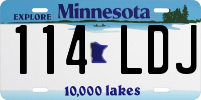 MN license plate 114LDJ