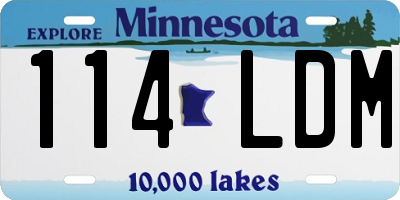 MN license plate 114LDM