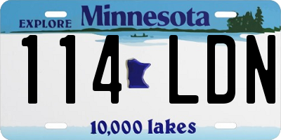 MN license plate 114LDN