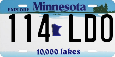 MN license plate 114LDO