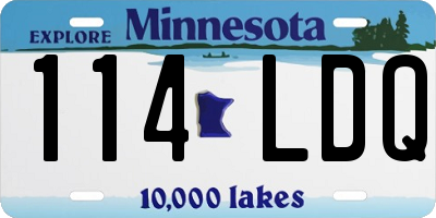 MN license plate 114LDQ