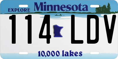 MN license plate 114LDV