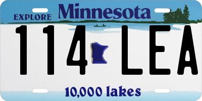 MN license plate 114LEA