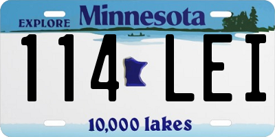 MN license plate 114LEI