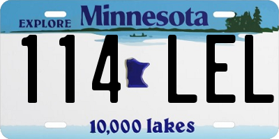MN license plate 114LEL