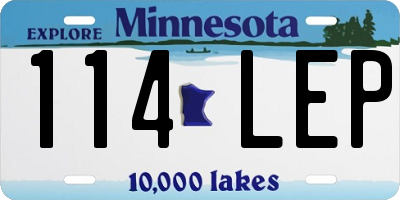 MN license plate 114LEP