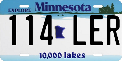 MN license plate 114LER