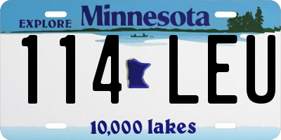 MN license plate 114LEU