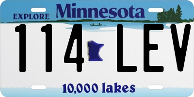 MN license plate 114LEV