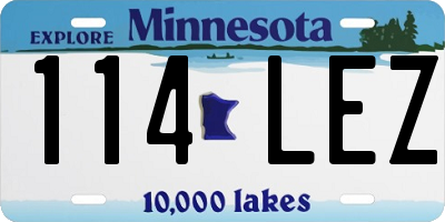 MN license plate 114LEZ