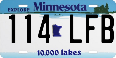 MN license plate 114LFB