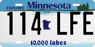 MN license plate 114LFE