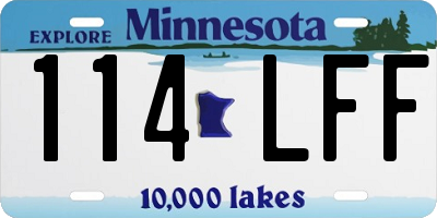 MN license plate 114LFF