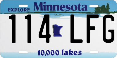 MN license plate 114LFG