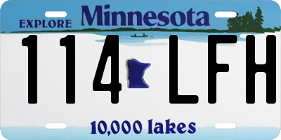 MN license plate 114LFH