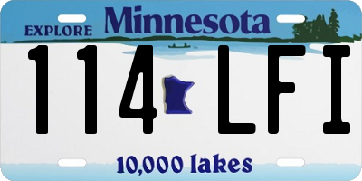 MN license plate 114LFI