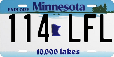 MN license plate 114LFL