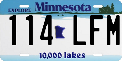 MN license plate 114LFM