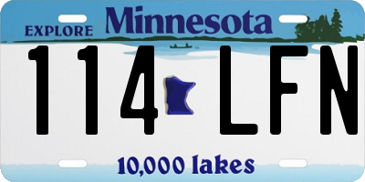 MN license plate 114LFN