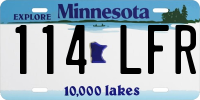 MN license plate 114LFR