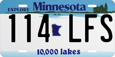 MN license plate 114LFS