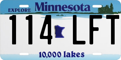 MN license plate 114LFT