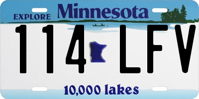 MN license plate 114LFV